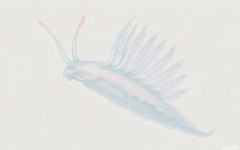 裸鳃类示例：鳃簇裸露在背面、没有外壳